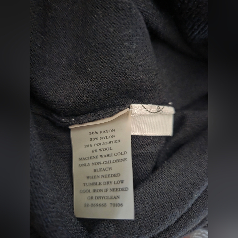 Ann Taylor Black 3/4 Sleeve Pullover Sweater Size Small - Picture 6 of 8